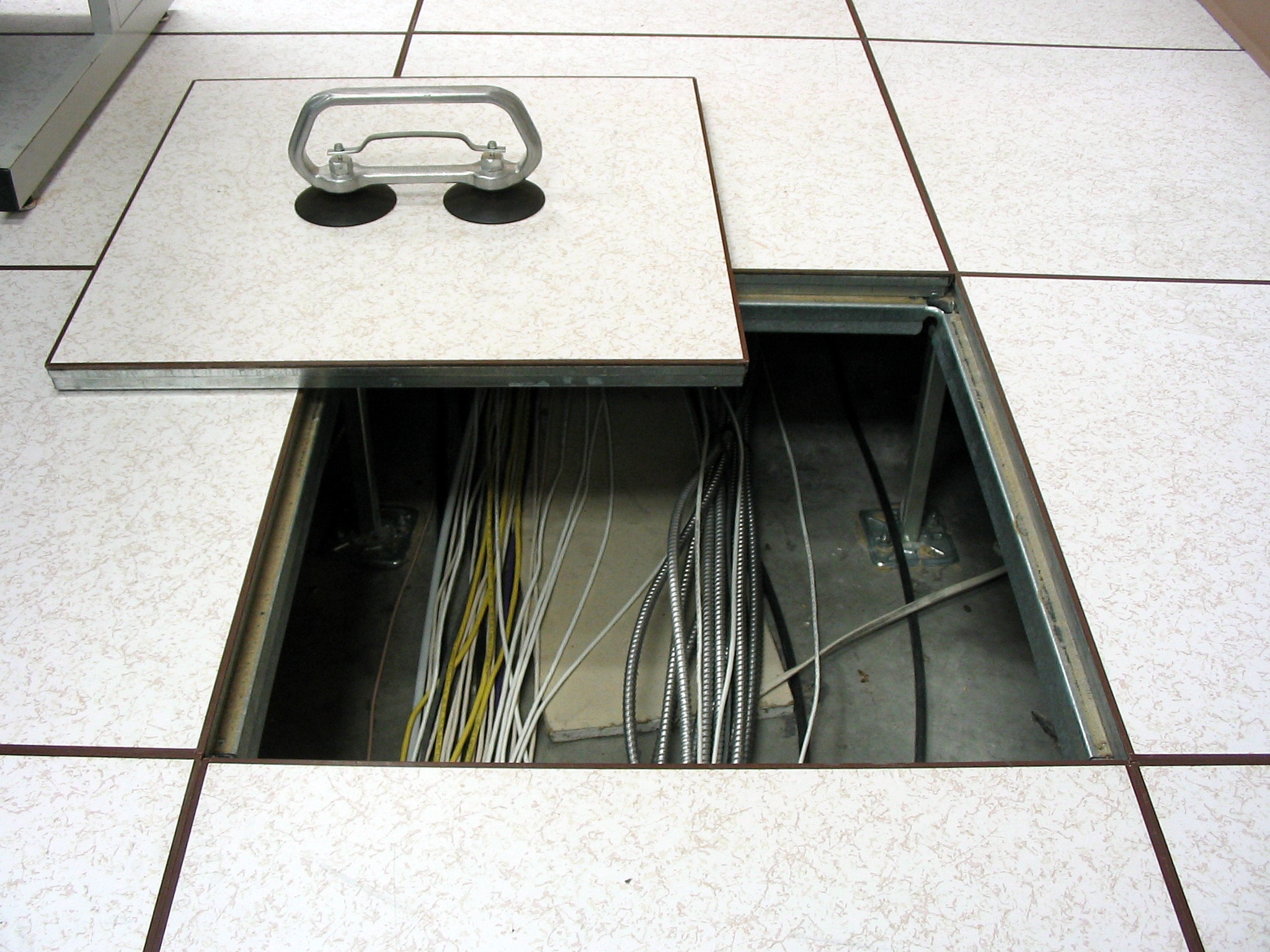 A raised section of computer floor